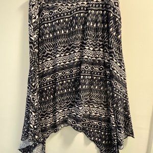 Rue 21 navy patterned skirt 1X